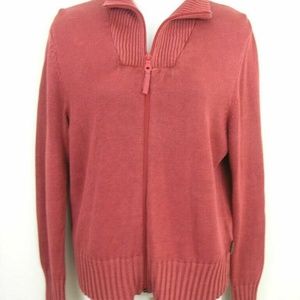 Woolrich Women’s Sweater Full Zip Rosewood Size S